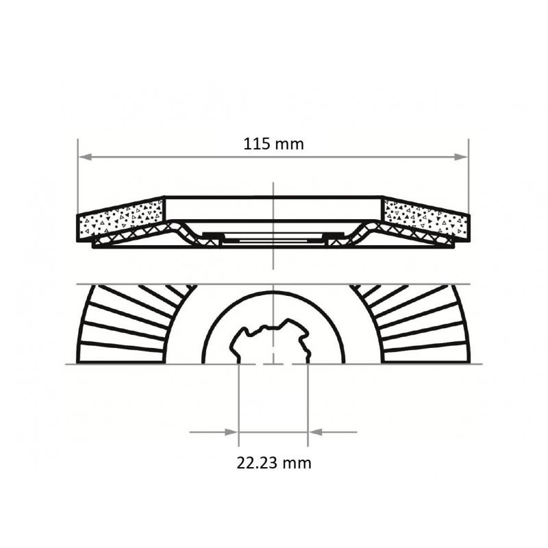 Lamelový brusný kotouč SLTR Ø 125 mm zrnitost zirkonového oxidu hlinitého 80 • Vtools.cz