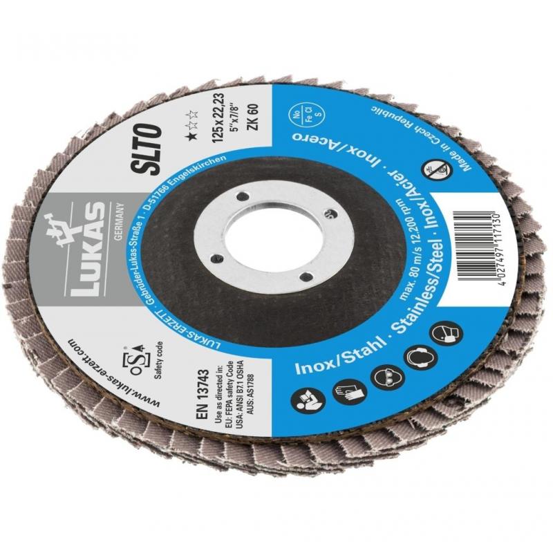 Lamelový brusný kotouč SLTO univerzální Ø 115 mm Zirkonium korund zrnitost 120 • Vtools.cz