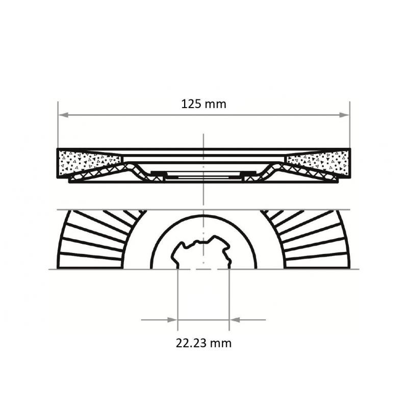 Kotouč lamelový LUKAS V2 POWER Ø 125 mm Keramická zrnitost 60 • Vtools.cz