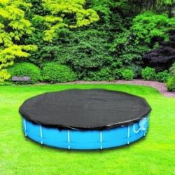 Plachta 5.5 m  kulatá extra silná nepromokavá s oky šedá 160g/m2 • Vtools.cz