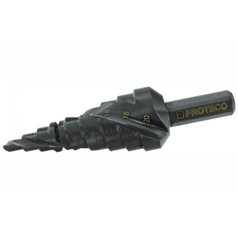 Vrták stupňovitý 10-45 TiAlN spirál.drážka, lamač třísek, krok 5mm • Vtools.cz