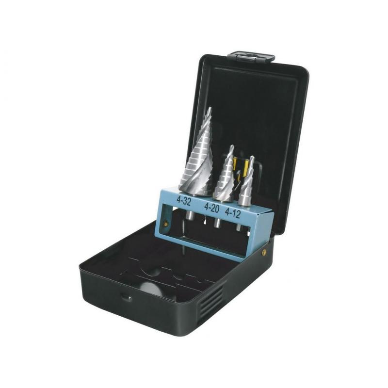 Sada stupňovitých vrtáků ST51,ST52,ST53 spirál. drážka • Vtools.cz