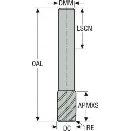 910RS090-MEGA Fréza monolitní karbidová Jabro Tornado  • Vtools.cz