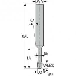 910L020-MEGA Fréza monolitní karbidová Jabro Tornado  • Vtools.cz