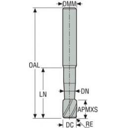 440060-MEGA-T Fréza monolitní karbidová Jabro Tornado  • Vtools.cz