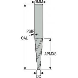 HKM050-010-MEGA Fréza monolitní karbidová Jabro VHM, kuželové/rádiusové • Vtools.cz