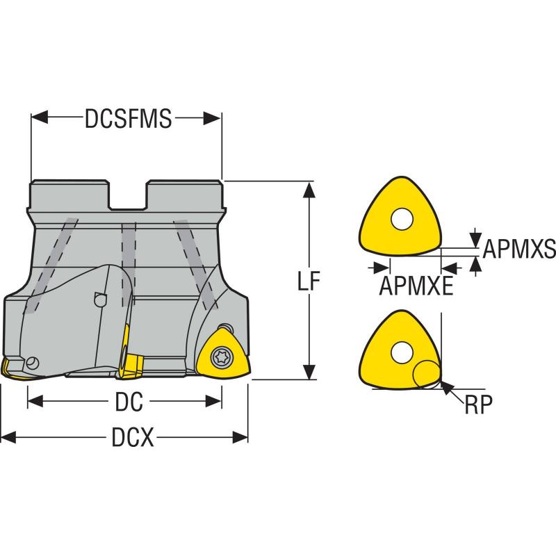 R220.21-0042-R125.4A Fréza (těleso) kopírovací • Vtools.cz