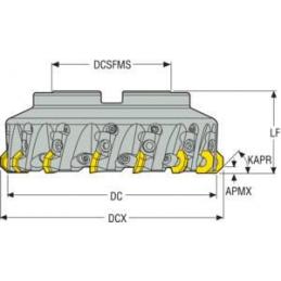 R220.43-8160-05CT Fréza (těleso) Octomill pro čelní frézování • Vtools.cz