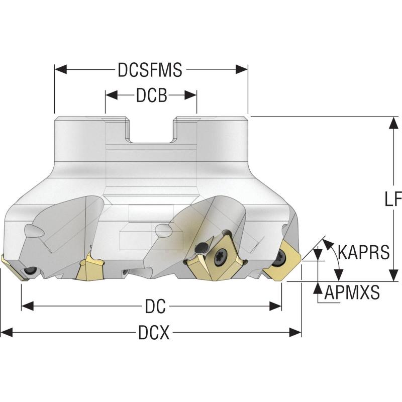 R220.53-0032-09-4A Fréza (těleso) Quattromill pro čelní frézování  • Vtools.cz