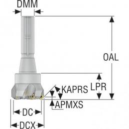 R217.53-02.00.R8-09-5 Fréza (těleso) Quattromill pro čelní frézování  • Vtools.cz