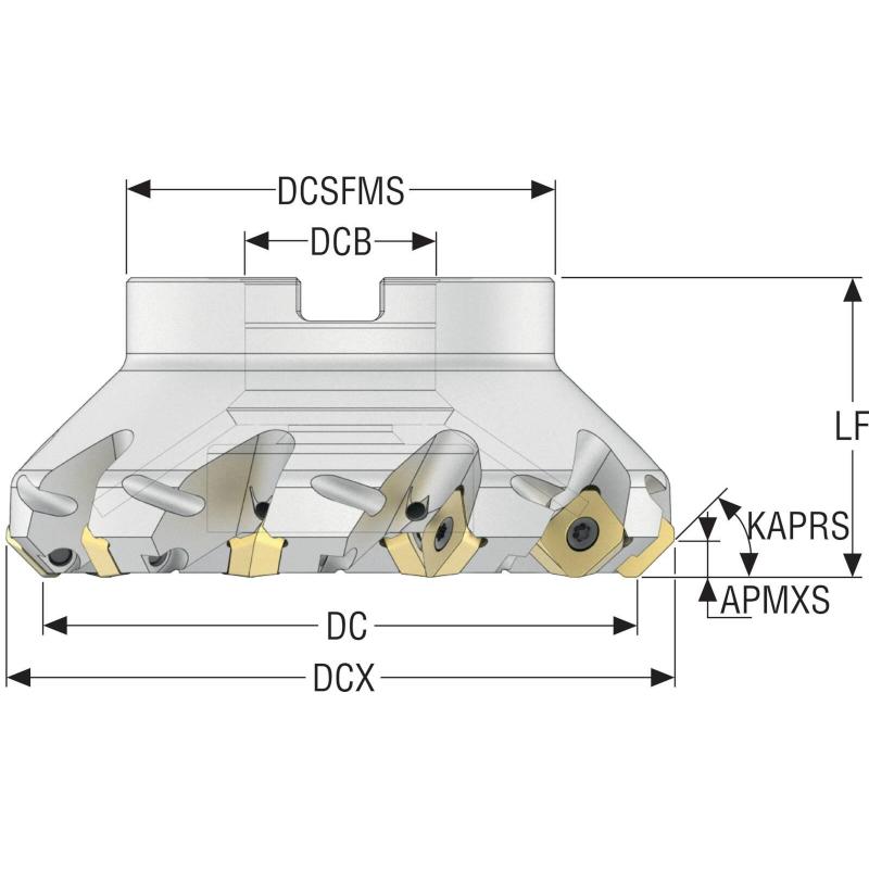 R220.53-0100-15-9A Fréza (těleso) Quattromill pro čelní frézování  • Vtools.cz