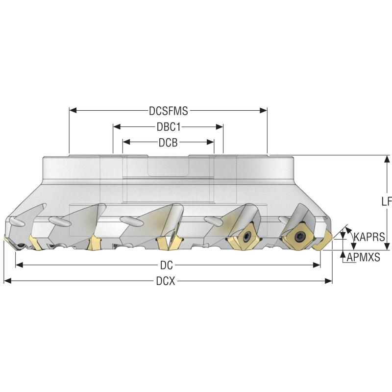 R220.53-8160-15-10 Fréza (těleso) Quattromill pro čelní frézování  • Vtools.cz