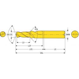 SD203A-C45-3.4-11.4-6R1 Vrták monolitní Feedmax SD2xx • Vtools.cz