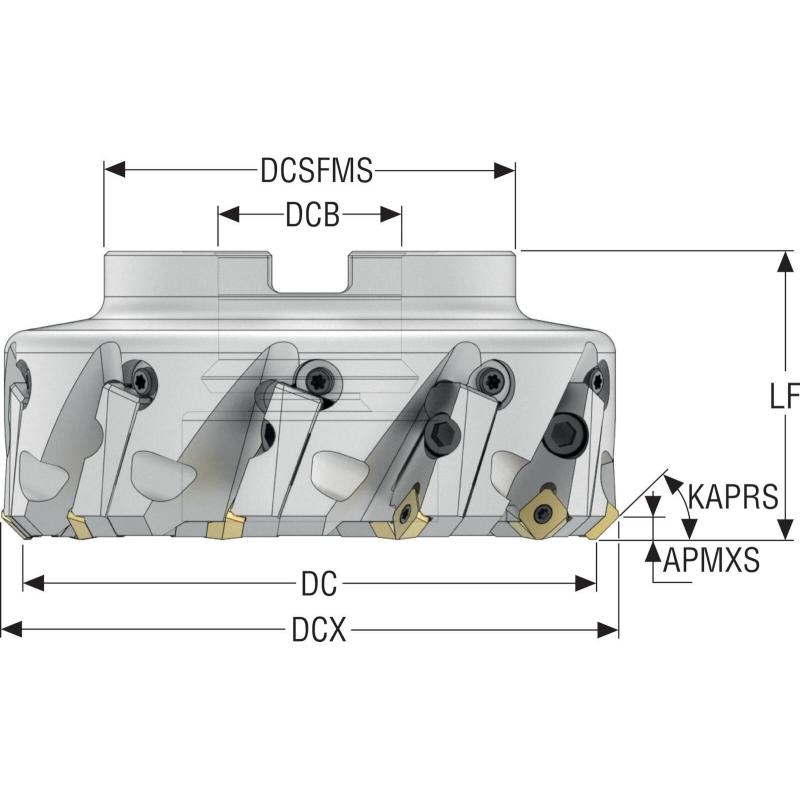R220.53-0125-09-8C Fréza (těleso) Quattromill pro čelní frézování  • Vtools.cz