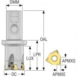 R217.96-3240.3S-08-4A Fréza (těleso) Square 6 pro rohové frézování • Vtools.cz