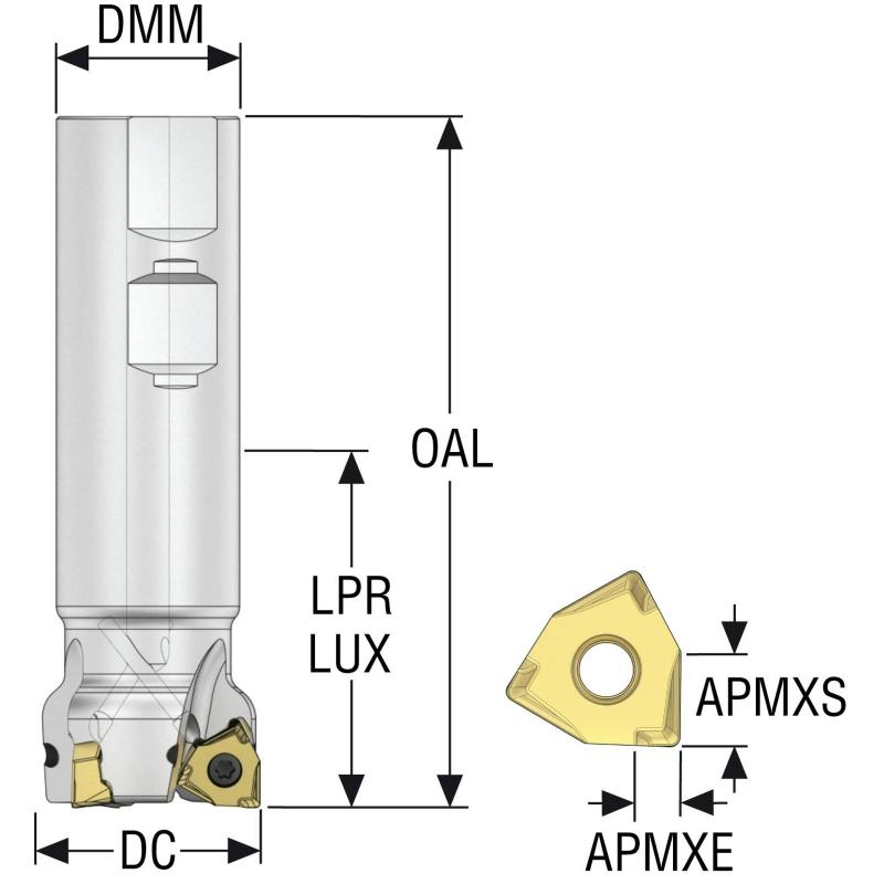 R217.96-3240.3-08-3A Fréza (těleso) Square 6 pro rohové frézování • Vtools.cz