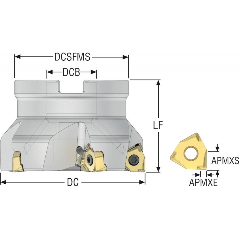R220.96-0080-08-7A Fréza (těleso) Square 6 pro rohové frézování • Vtools.cz