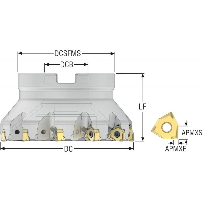 R220.96-0125-08-11A Fréza (těleso) Square 6 pro rohové frézování • Vtools.cz