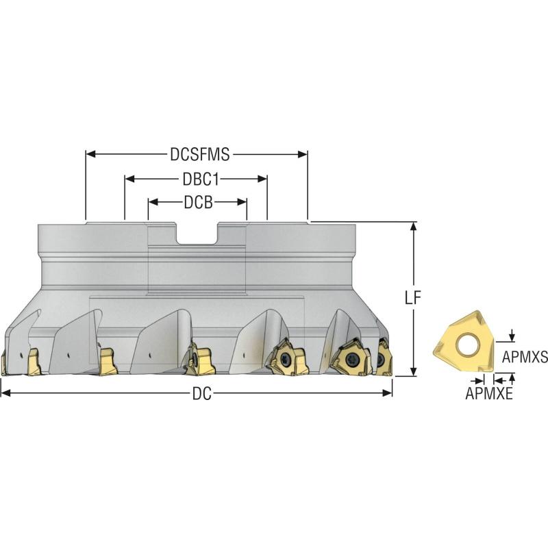 R220.96-8160-08-12 Fréza (těleso) Square 6 pro rohové frézování • Vtools.cz