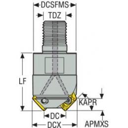 R217.49-1616.RE-XO12-45.2A Fréza (těleso) Turbo pro rohové frézování  • Vtools.cz