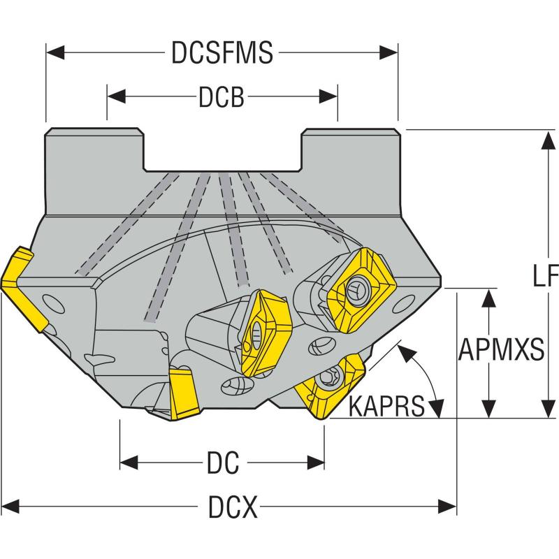 R220.49-0035-15-XO12-30.3A Fréza (těleso) Turbo pro rohové frézování  • Vtools.cz