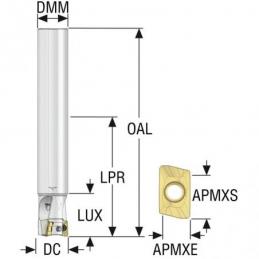 R217.69-3232.0-12-3AN Fréza (těleso) Turbo pro rohové frézování  • Vtools.cz