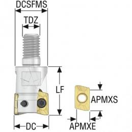 R217.69-1020.RE-12-2AN Fréza (těleso) Turbo pro rohové frézování  • Vtools.cz