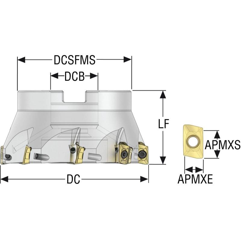 R220.69-0125-12-14AN Fréza (těleso) Turbo pro rohové frézování  • Vtools.cz