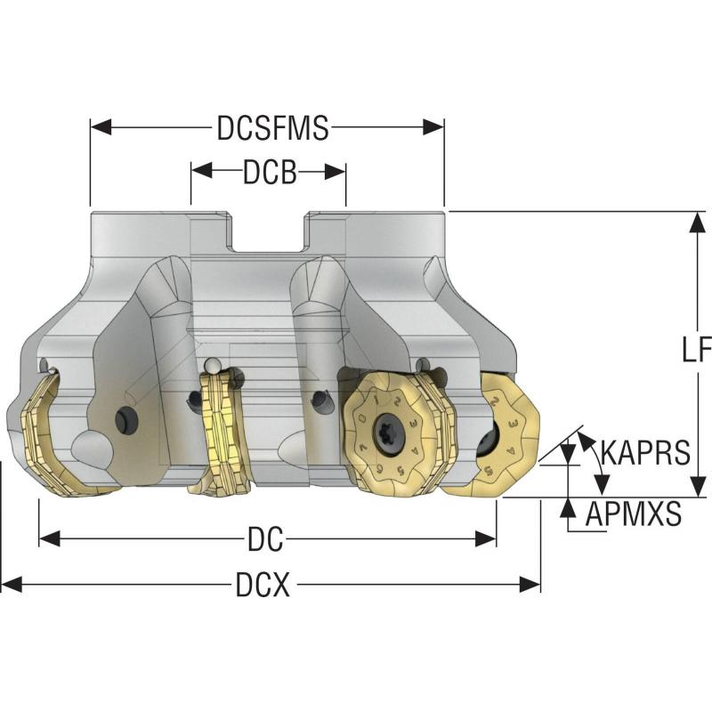 R220.48-0080-09-07SA Fréza (těleso) Octomill pro čelní frézování • Vtools.cz