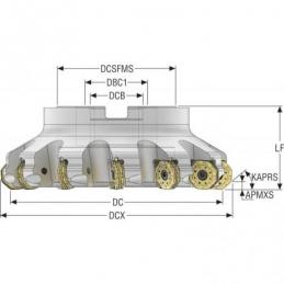 R220.48-810.00-09-16S Fréza (těleso) Octomill pro čelní frézování • Vtools.cz