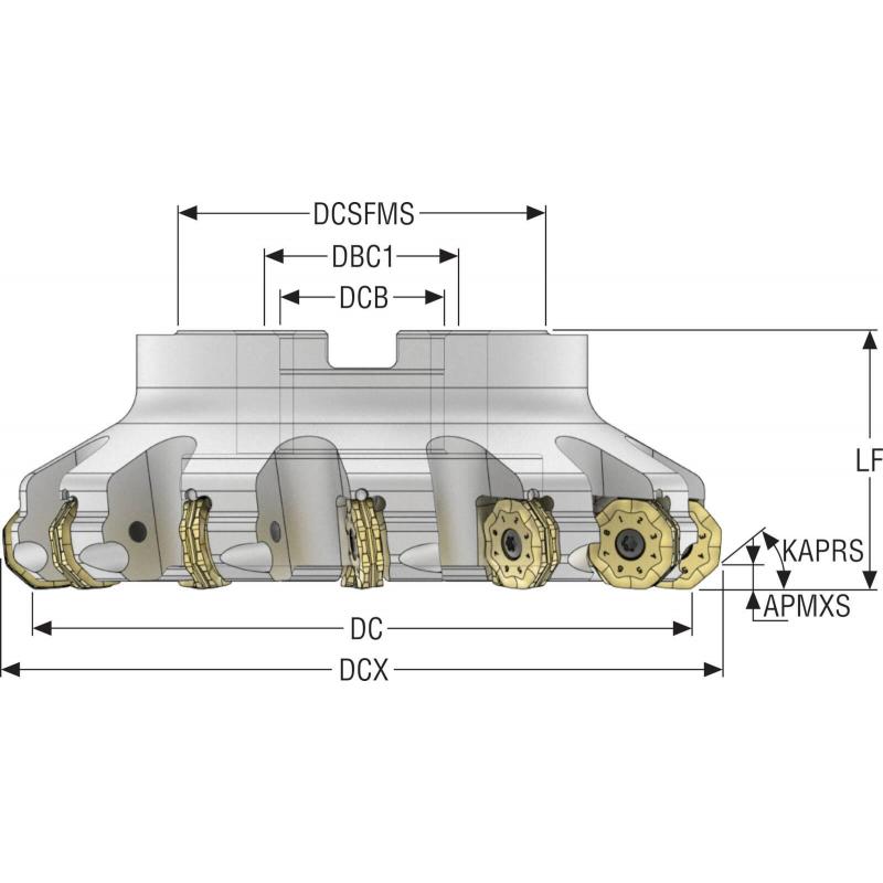 R220.48-810.00-09-16S Fréza (těleso) Octomill pro čelní frézování • Vtools.cz
