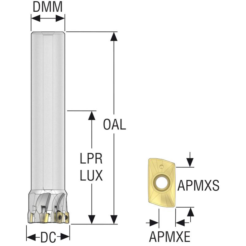 R217.69-2532.0-06-8AN Fréza (těleso) Turbo pro rohové frézování  • Vtools.cz