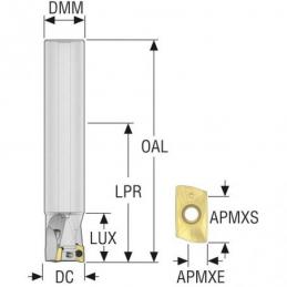 R217.69-1010.0-06-2N Fréza (těleso) Turbo pro rohové frézování  • Vtools.cz
