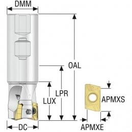 R217.69-01.25-3-18-3AN Fréza (těleso) Turbo pro rohové frézování  • Vtools.cz