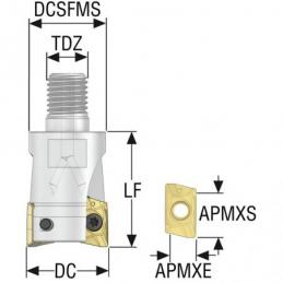 R217.69-01.00-12RE-18-2AN Fréza (těleso) Turbo pro rohové frézování  • Vtools.cz