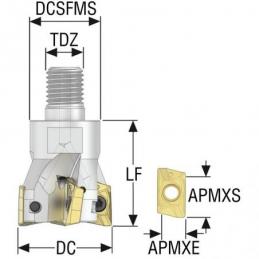 R217.69-01.25-16RE-18-3AN Fréza (těleso) Turbo pro rohové frézování  • Vtools.cz