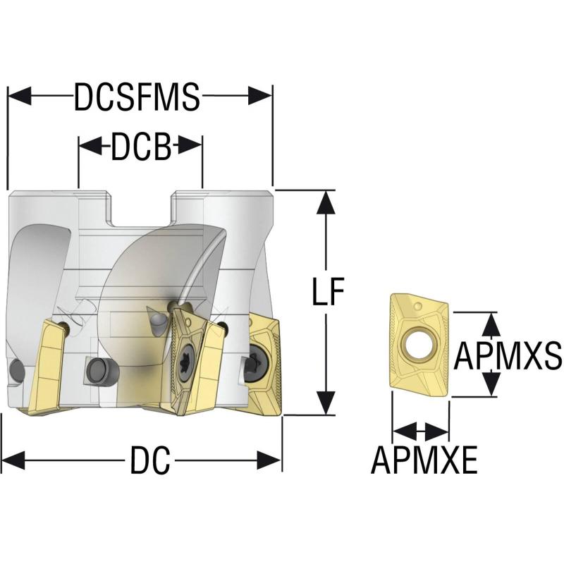 R220.69-0050-18-4AN Fréza (těleso) Turbo pro rohové frézování  • Vtools.cz