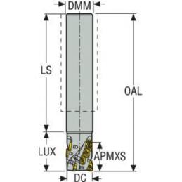 R217.69-00.75-0-06M3N Fréza (těleso) Turbo pro rohové frézování  • Vtools.cz