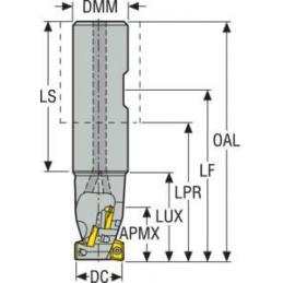 R217.69-02.00-3-18S3AN Fréza (těleso) Turbo pro rohové frézování  • Vtools.cz
