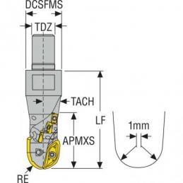 R218.24-12R080.RE-028-06.2A Fréza (těleso) kopírovací • Vtools.cz