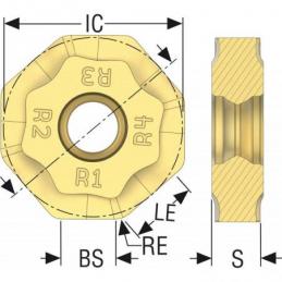 ONEU090520ZZTN4-M14 F40M Destičky (VBD) pro čelní frézy Octomill   • Vtools.cz