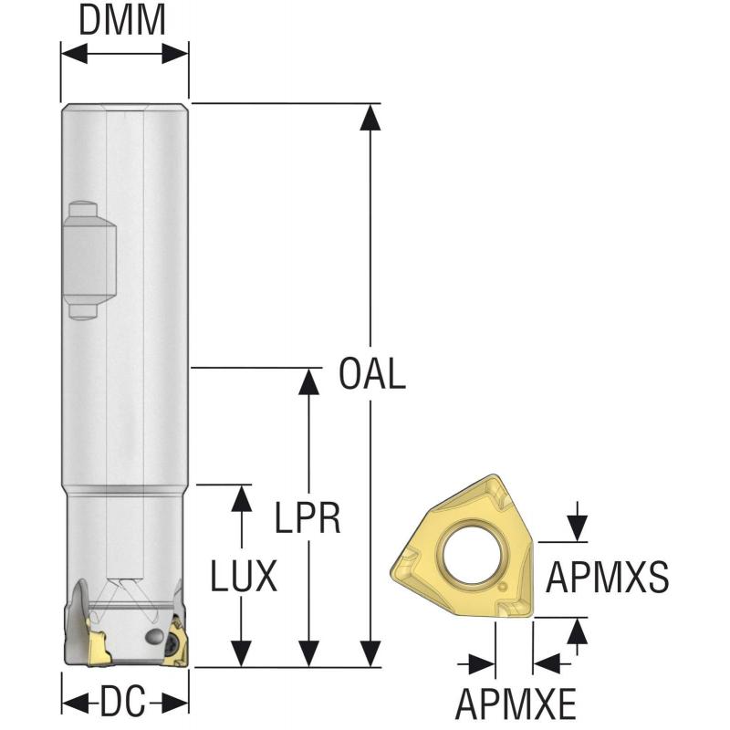 R217.96-2020.3-04-3A Fréza (těleso) Square 6 pro rohové frézování • Vtools.cz