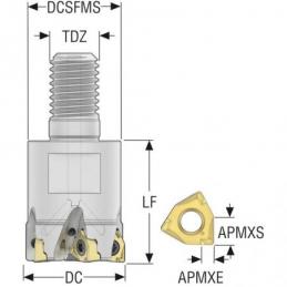 R217.96-1632.RE-04-5A Fréza (těleso) Square 6 pro rohové frézování • Vtools.cz