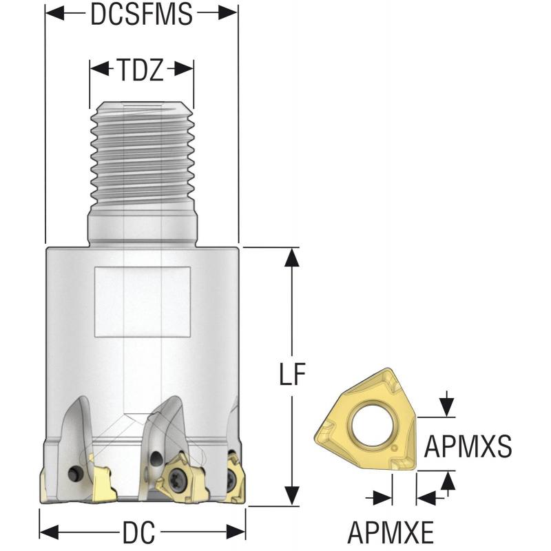 R217.96-1632.RE-04-6A Fréza (těleso) Square 6 pro rohové frézování • Vtools.cz