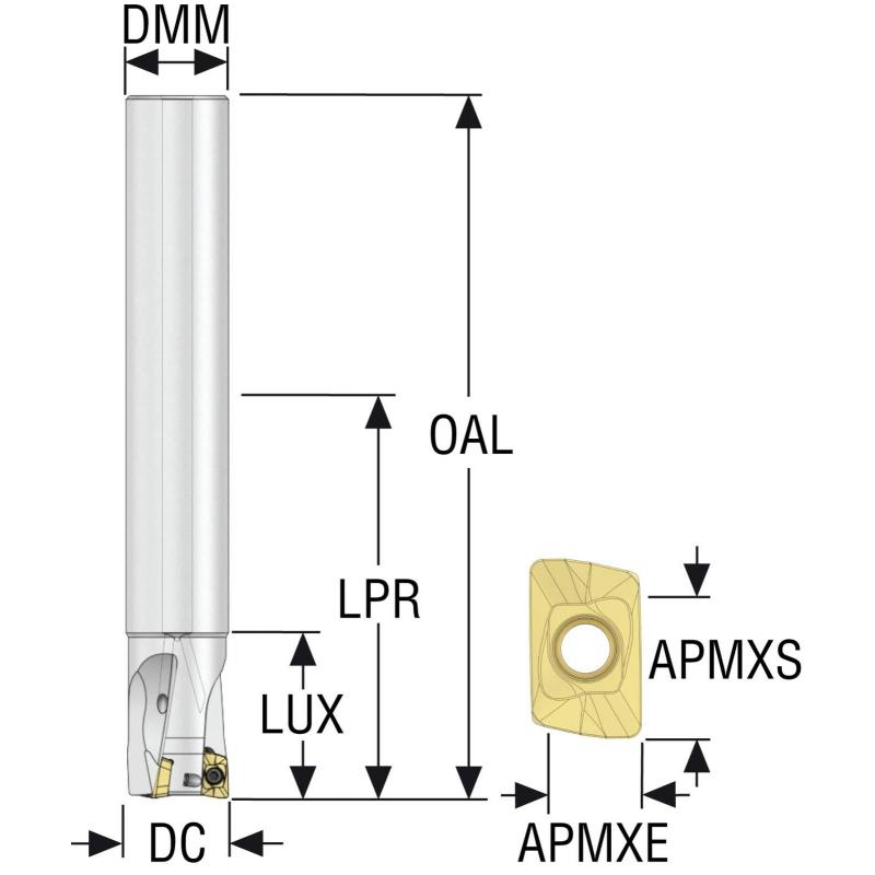 R217.69-1616.0-10-2A Fréza (těleso) Turbo pro rohové frézování  • Vtools.cz