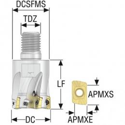R217.69-2040.RE-10-6A Fréza (těleso) Turbo pro rohové frézování  • Vtools.cz