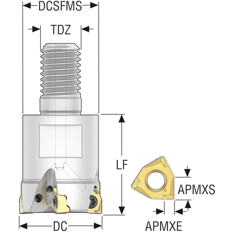 R217.96-00.75-10RE-04-3A Fréza (těleso) Square 6 pro rohové frézování • Vtools.cz
