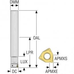 R217.96-00.75-0-04-3A Fréza (těleso) Square 6 pro rohové frézování • Vtools.cz