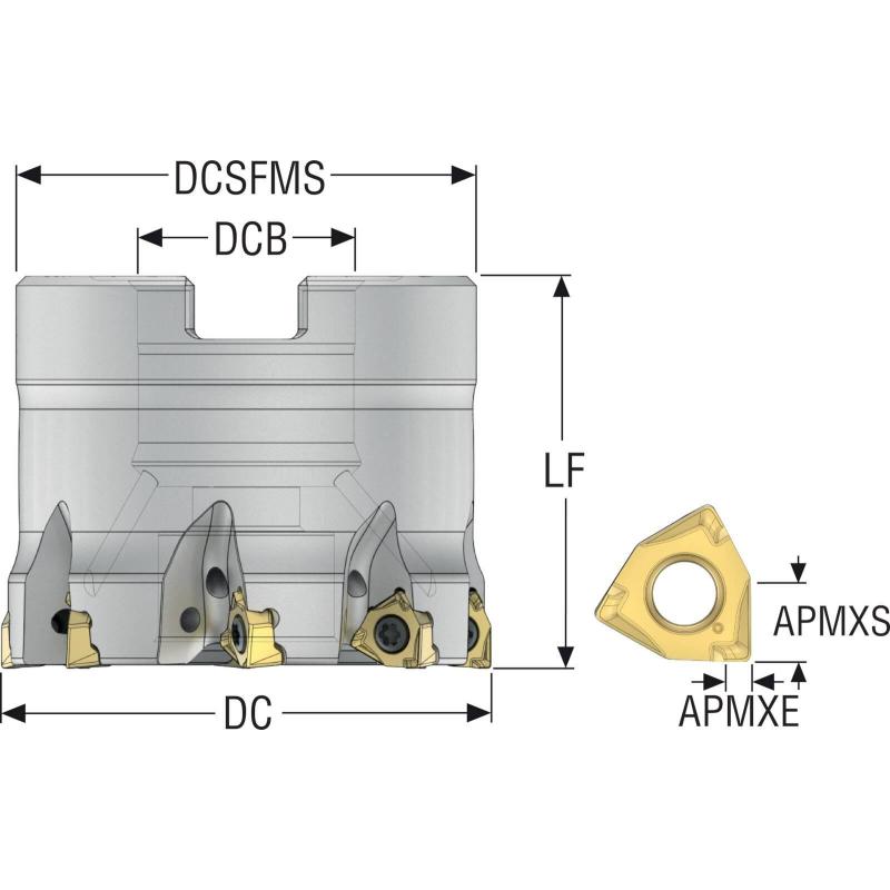 R220.96-02.00-04-9A Fréza (těleso) Square 6 pro rohové frézování • Vtools.cz