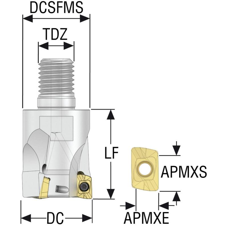 R217.69-01.00-12RE-10-3A Fréza (těleso) Turbo pro rohové frézování  • Vtools.cz